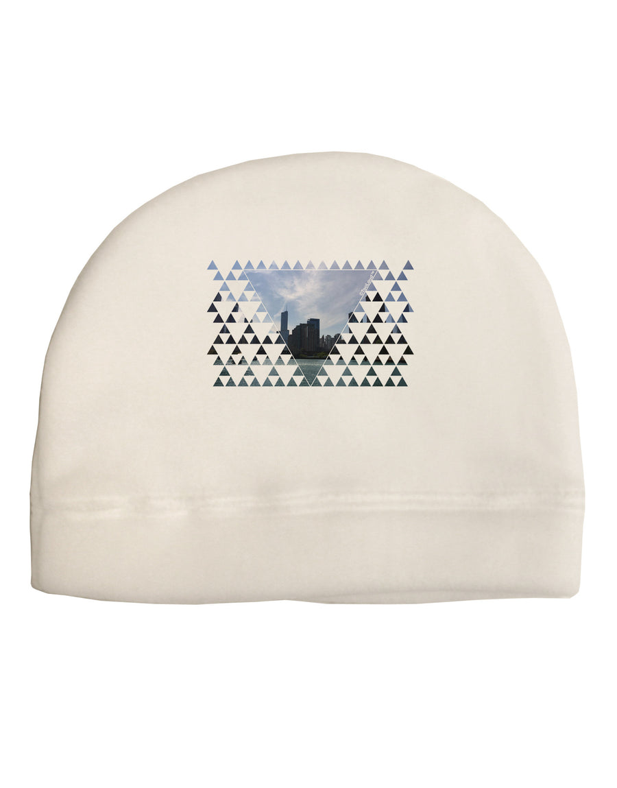 Chicago Triangles Child Fleece Beanie Cap Hat-Beanie-TooLoud-White-One-Size-Fits-Most-Davson Sales