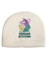 Unicorn Attitude Child Fleece Beanie Cap Hat-Beanie-TooLoud-White-One-Size-Fits-Most-Davson Sales