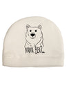 TooLoud Mama Bear Adult Fleece Beanie Cap Hat-Beanie-TooLoud-White-One-Size-Fits-Most-Davson Sales