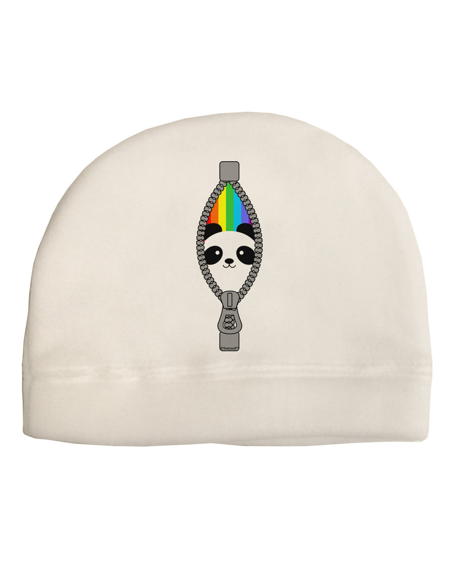 Rainbow Panda Peeking Out of Zipper Child Fleece Beanie Cap Hat by TooLoud-Beanie-TooLoud-White-One-Size-Fits-Most-Davson Sales