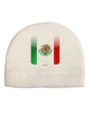 Mexican Flag App Icon Adult Fleece Beanie Cap Hat by TooLoud-Beanie-TooLoud-White-One-Size-Fits-Most-Davson Sales