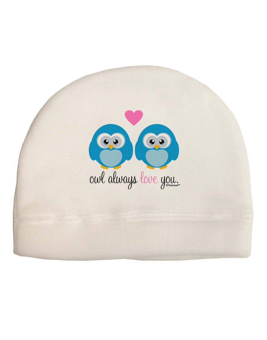 Owl Always Love You - Blue Owls Adult Fleece Beanie Cap Hat by TooLoud-Beanie-TooLoud-White-One-Size-Fits-Most-Davson Sales