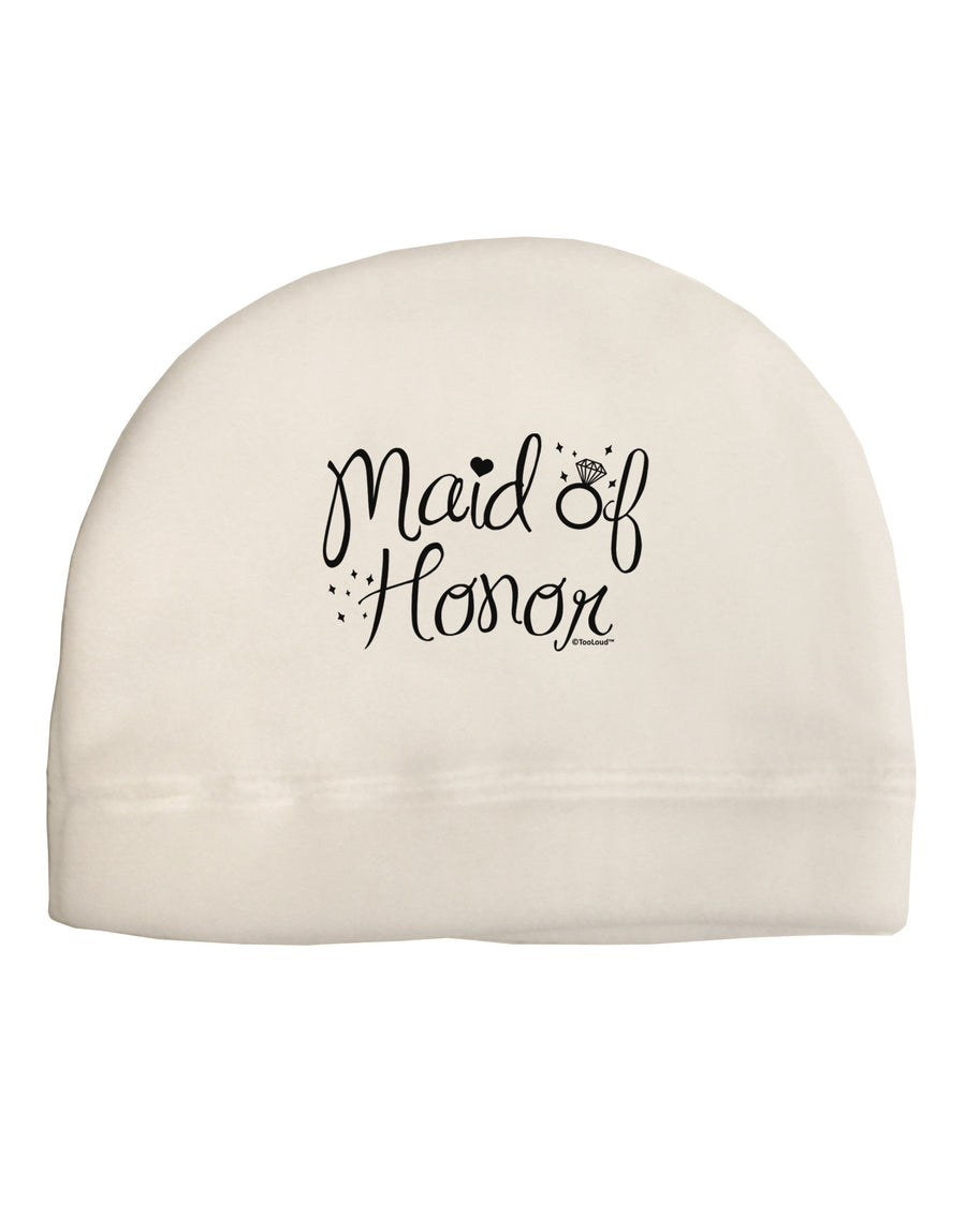 Maid of Honor - Diamond Ring Design Adult Fleece Beanie Cap Hat-Beanie-TooLoud-White-One-Size-Fits-Most-Davson Sales