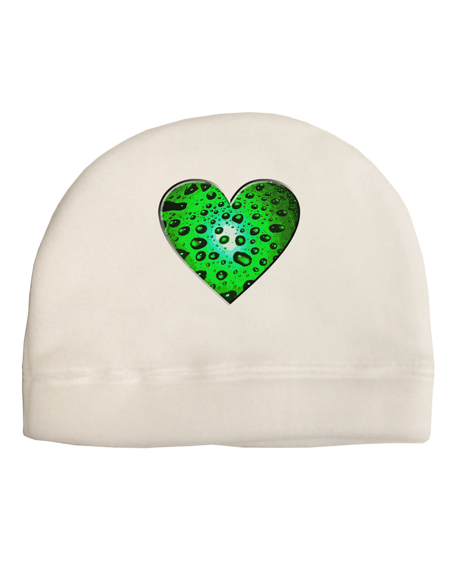 Water Droplet Heart Green Child Fleece Beanie Cap Hat by TooLoud-Beanie-TooLoud-White-One-Size-Fits-Most-Davson Sales