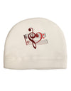 Heart Sheet Music Child Fleece Beanie Cap Hat-Beanie-TooLoud-White-One-Size-Fits-Most-Davson Sales