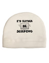 I'd Rather Be Sleeping Adult Fleece Beanie Cap Hat-Beanie-TooLoud-White-One-Size-Fits-Most-Davson Sales