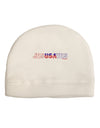 JesUSAves - Jesus Saves USA Design Adult Fleece Beanie Cap Hat by TooLoud-Beanie-TooLoud-White-One-Size-Fits-Most-Davson Sales