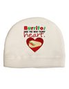 Burritos Are the Way To My Heart Adult Fleece Beanie Cap Hat-Beanie-TooLoud-White-One-Size-Fits-Most-Davson Sales