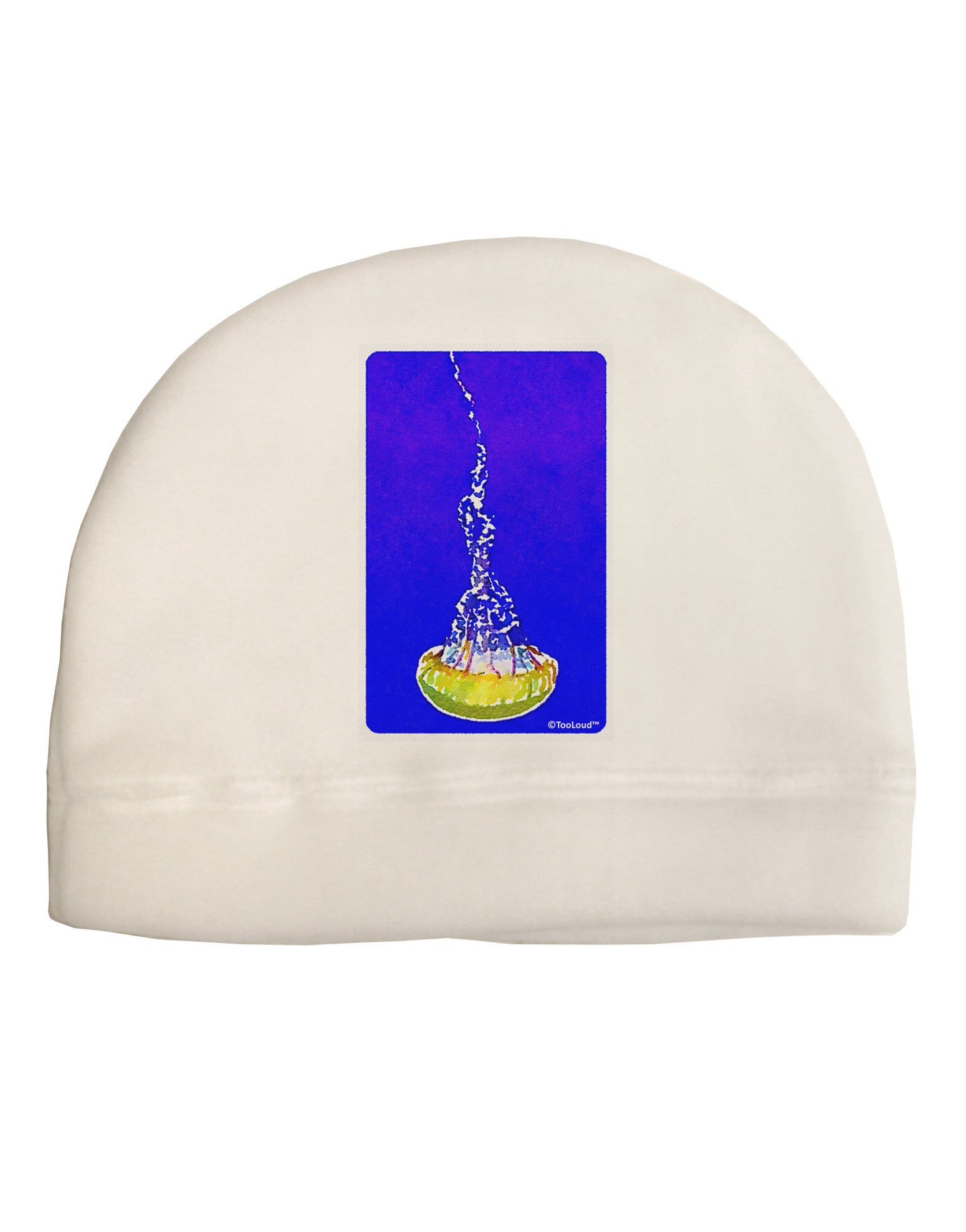 Solo Jellyfish Watercolor Adult Fleece Beanie Cap Hat-Beanie-TooLoud-White-One-Size-Fits-Most-Davson Sales