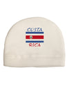 Costa Rica Flag Adult Fleece Beanie Cap Hat-Beanie-TooLoud-White-One-Size-Fits-Most-Davson Sales