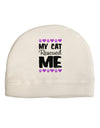 My Cat Rescued Me Adult Fleece Beanie Cap Hat-Beanie-TooLoud-White-One-Size-Fits-Most-Davson Sales