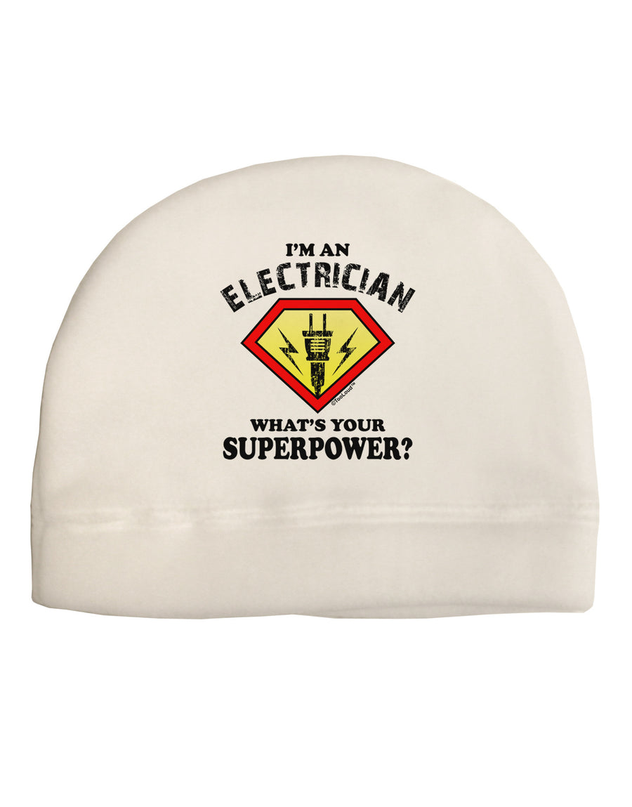 Electrician - Superpower Adult Fleece Beanie Cap Hat-Beanie-TooLoud-White-One-Size-Fits-Most-Davson Sales