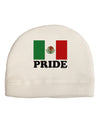 Mexican Pride - Mexican Flag Adult Fleece Beanie Cap Hat by TooLoud-Beanie-TooLoud-White-One-Size-Fits-Most-Davson Sales