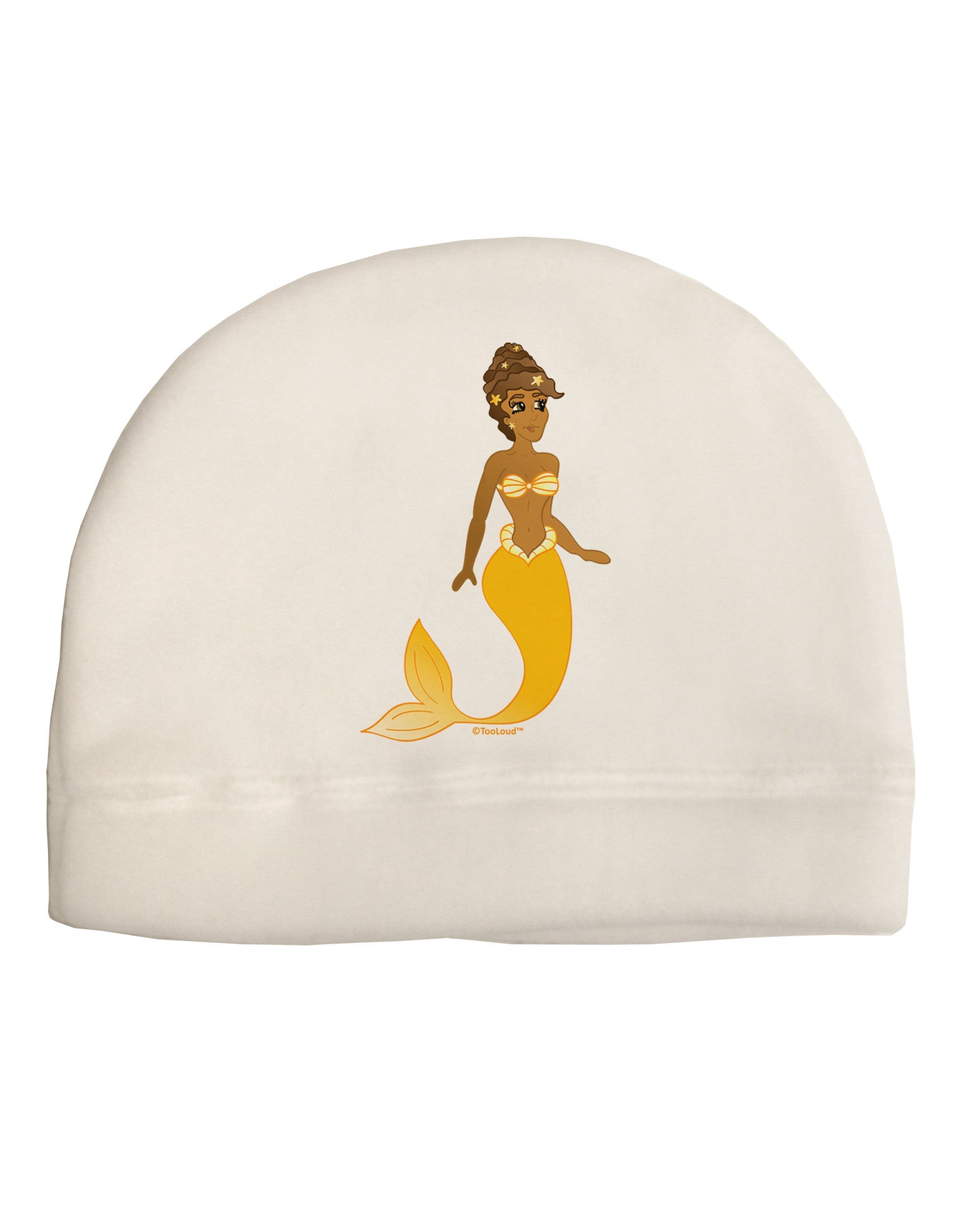 Mermaid Design - Yellow Adult Fleece Beanie Cap Hat-Beanie-TooLoud-White-One-Size-Fits-Most-Davson Sales