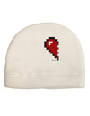 Couples Pixel Heart Design - Left Adult Fleece Beanie Cap Hat by TooLoud-Beanie-TooLoud-White-One-Size-Fits-Most-Davson Sales