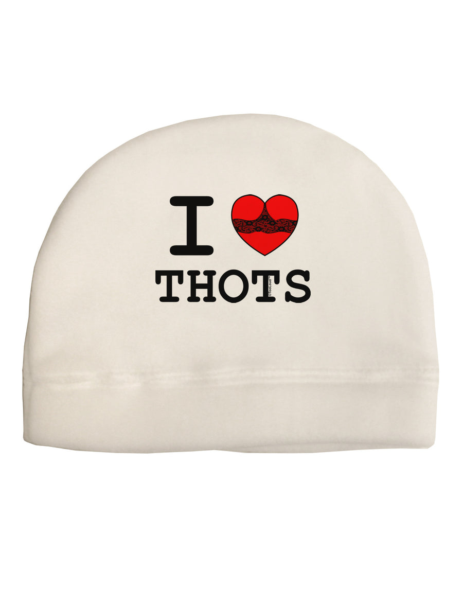 I Love Heart THOTS Adult Fleece Beanie Cap Hat-Beanie-TooLoud-White-One-Size-Fits-Most-Davson Sales