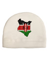 Kenya Flag Silhouette Distressed Adult Fleece Beanie Cap Hat-Beanie-TooLoud-White-One-Size-Fits-Most-Davson Sales