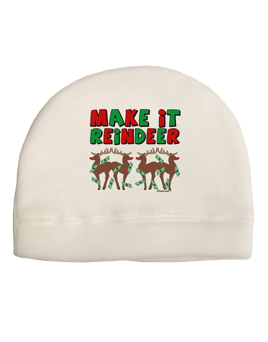 Make It Reindeer Adult Fleece Beanie Cap Hat-Beanie-TooLoud-White-One-Size-Fits-Most-Davson Sales