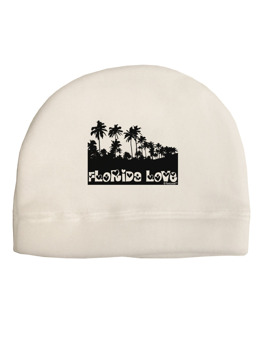 Florida Love - Palm Trees Cutout Design Child Fleece Beanie Cap Hat by TooLoud-Beanie-TooLoud-White-One-Size-Fits-Most-Davson Sales