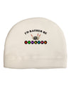 I'd Rather Be Bowling Adult Fleece Beanie Cap Hat-Beanie-TooLoud-White-One-Size-Fits-Most-Davson Sales