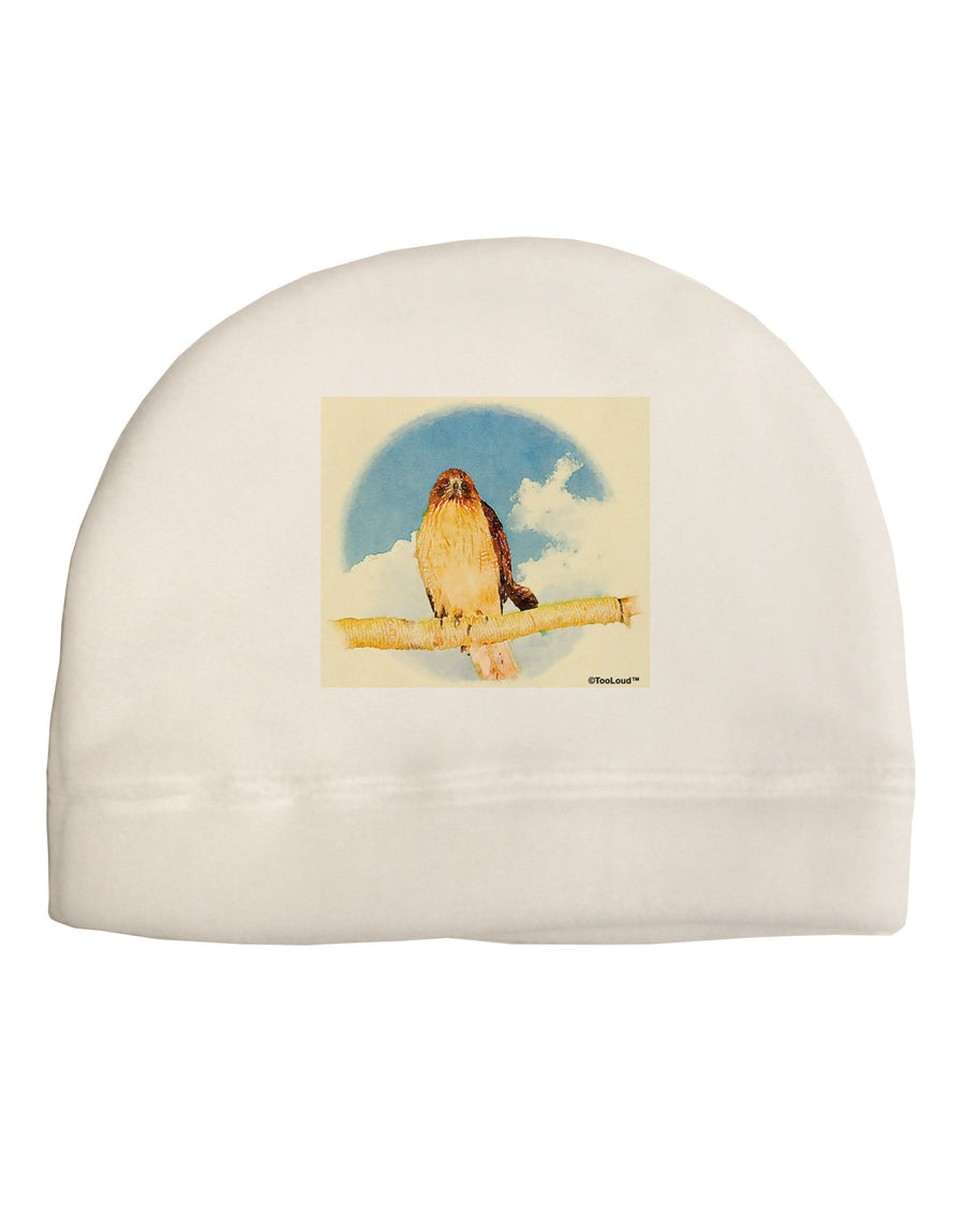 Red-tailed Hawk Child Fleece Beanie Cap Hat-Beanie-TooLoud-White-One-Size-Fits-Most-Davson Sales