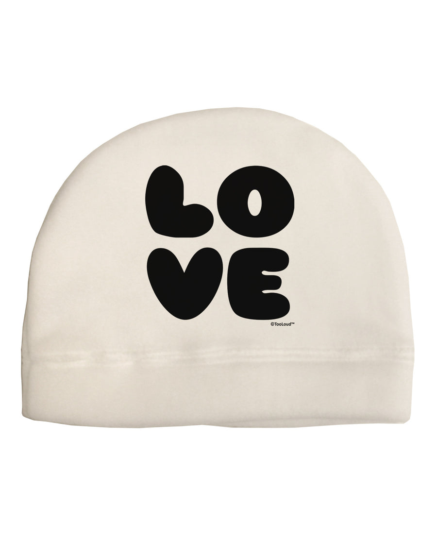 LOVE Text Adult Fleece Beanie Cap Hat by TooLoud-Beanie-TooLoud-White-One-Size-Fits-Most-Davson Sales