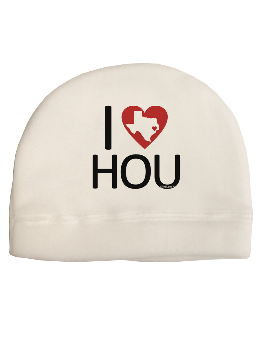 I Heart Houston Adult Fleece Beanie Cap Hat-Beanie-TooLoud-White-One-Size-Fits-Most-Davson Sales