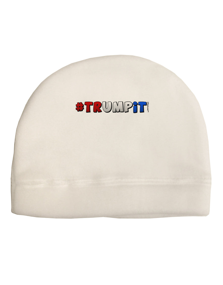 Hashtag Trumpit Adult Fleece Beanie Cap Hat-Beanie-TooLoud-White-One-Size-Fits-Most-Davson Sales