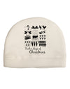 TooLoud Twelve Days of Christmas Text Adult Fleece Beanie Cap Hat-Beanie-TooLoud-White-One-Size-Fits-Most-Davson Sales