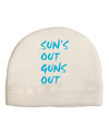 Suns Out Guns Out - Blue Adult Fleece Beanie Cap Hat-Beanie-TooLoud-White-One-Size-Fits-Most-Davson Sales