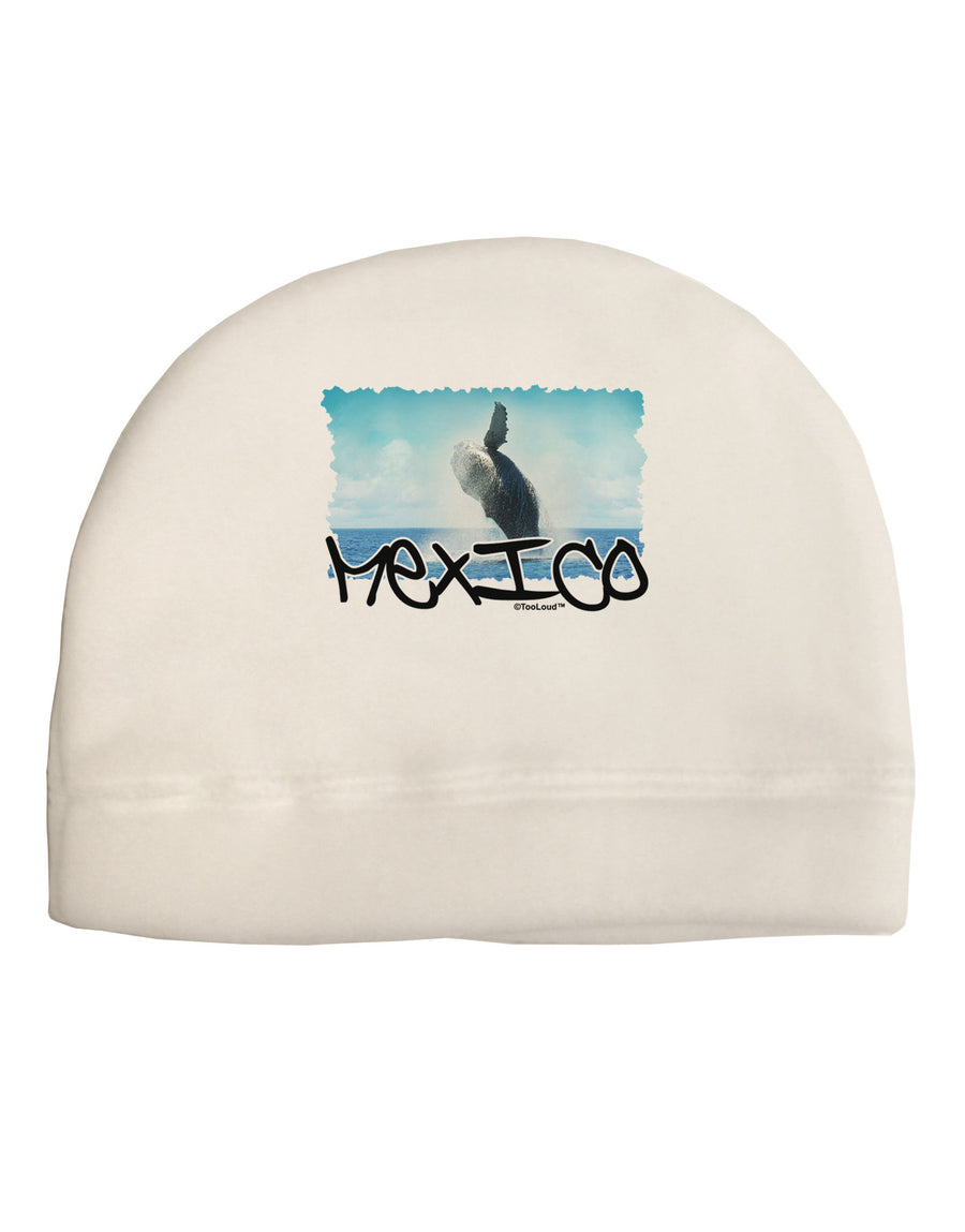 Mexico - Whale Watching Cut-out Child Fleece Beanie Cap Hat-Beanie-TooLoud-White-One-Size-Fits-Most-Davson Sales