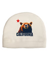 California Republic Design - Grizzly Bear and Star Child Fleece Beanie Cap Hat by TooLoud-Beanie-TooLoud-White-One-Size-Fits-Most-Davson Sales