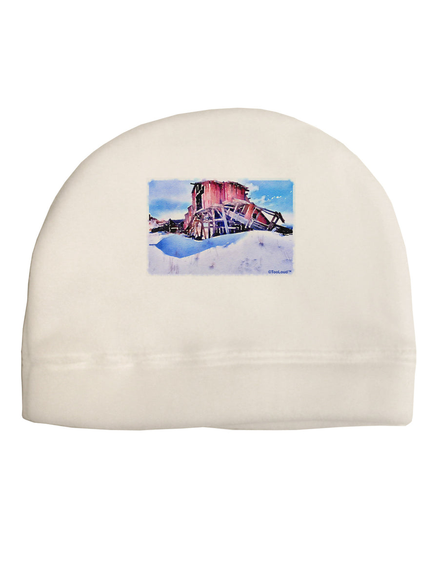 Victor Mines Colorado Watercolor Child Fleece Beanie Cap Hat-Beanie-TooLoud-White-One-Size-Fits-Most-Davson Sales