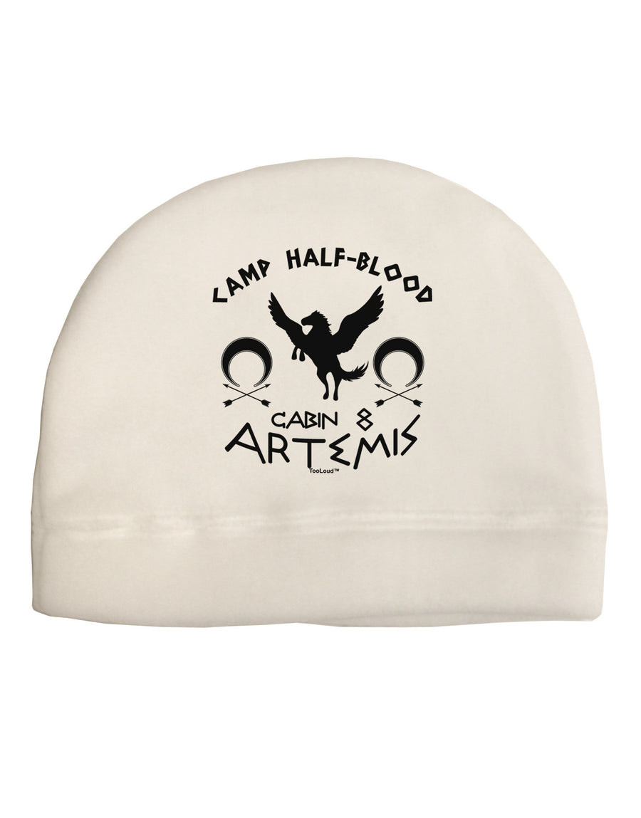Camp Half Blood Cabin 8 Artemis Child Fleece Beanie Cap Hat-Beanie-TooLoud-White-One-Size-Fits-Most-Davson Sales