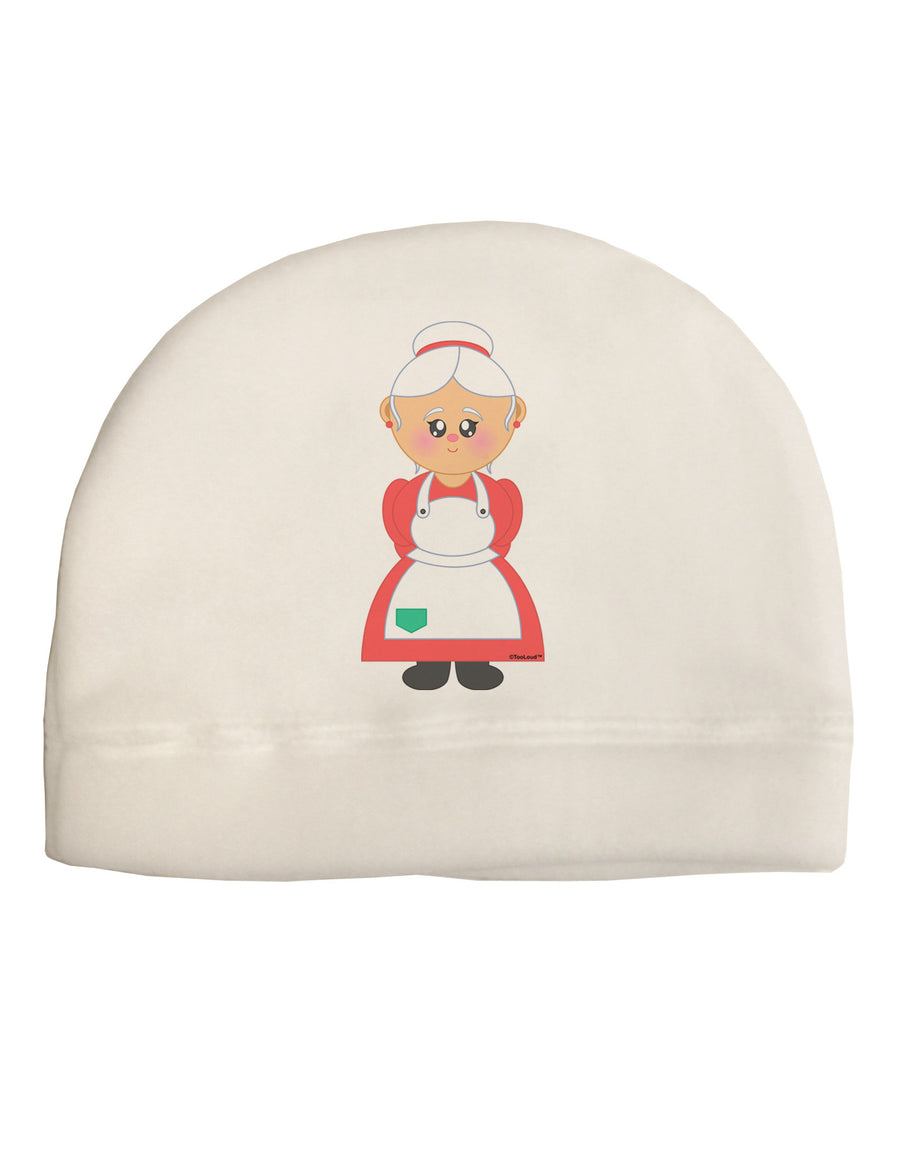 Cute Mrs Santa Claus Christmas Child Fleece Beanie Cap Hat-Beanie-TooLoud-White-One-Size-Fits-Most-Davson Sales