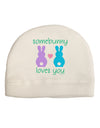 Somebunny Loves You Child Fleece Beanie Cap Hat by TooLoud-Beanie-TooLoud-White-One-Size-Fits-Most-Davson Sales