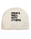 Drinks Well With Others Adult Fleece Beanie Cap Hat by TooLoud-Beanie-TooLoud-White-One-Size-Fits-Most-Davson Sales