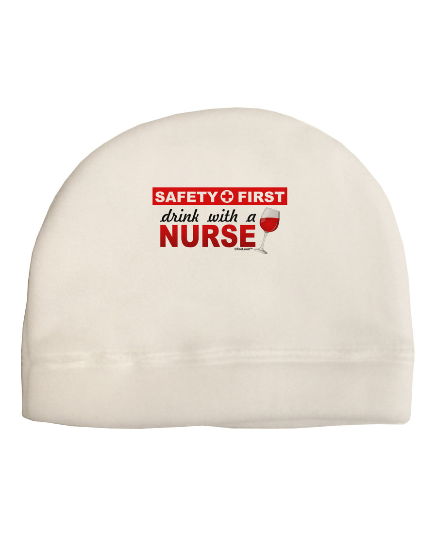 Drink With A Nurse Adult Fleece Beanie Cap Hat-Beanie-TooLoud-White-One-Size-Fits-Most-Davson Sales