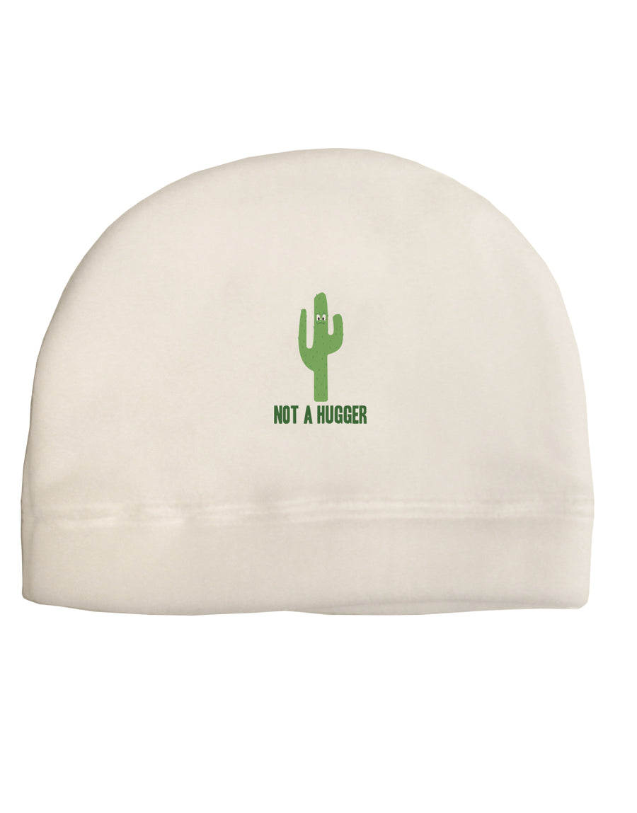 TooLoud Not a Hugger Adult Fleece Beanie Cap Hat-Beanie-TooLoud-White-One-Size-Fits-Most-Davson Sales