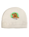 Squirrel Monkey Watercolor Text Child Fleece Beanie Cap Hat-Beanie-TooLoud-White-One-Size-Fits-Most-Davson Sales