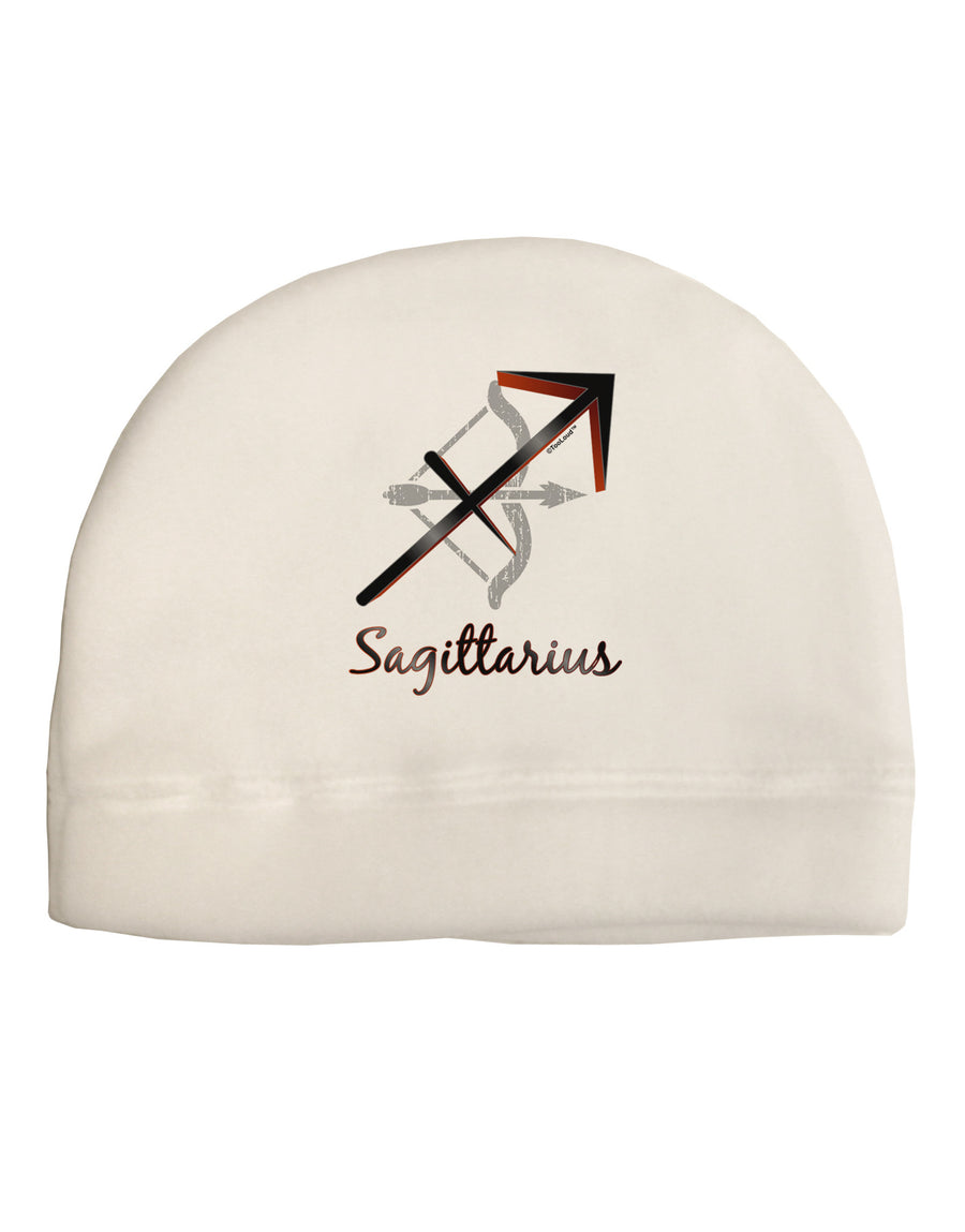 Sagittarius Symbol Adult Fleece Beanie Cap Hat-Beanie-TooLoud-White-One-Size-Fits-Most-Davson Sales