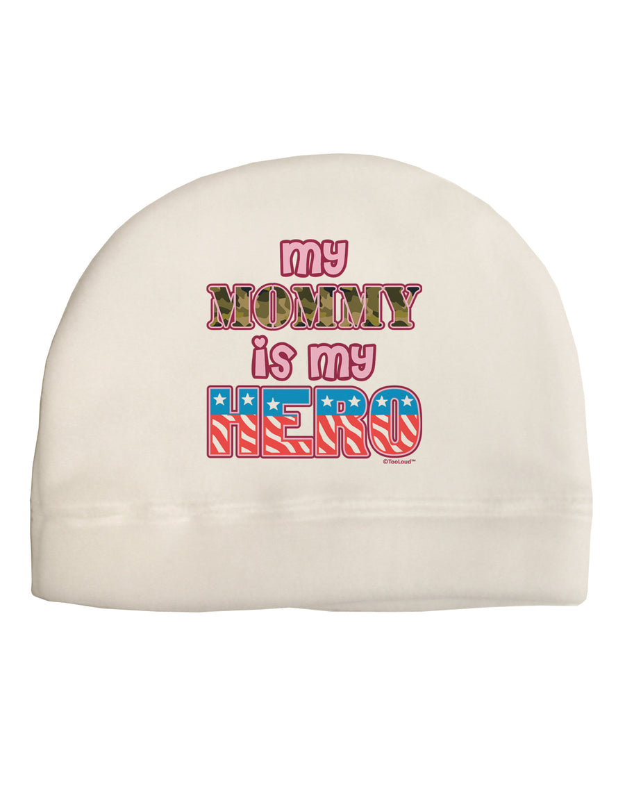 My Mommy is My Hero - Armed Forces - Pink Child Fleece Beanie Cap Hat by TooLoud-Beanie-TooLoud-White-One-Size-Fits-Most-Davson Sales