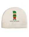 Santa's Little Helper Christmas Elf Boy Adult Fleece Beanie Cap Hat-Beanie-TooLoud-White-One-Size-Fits-Most-Davson Sales