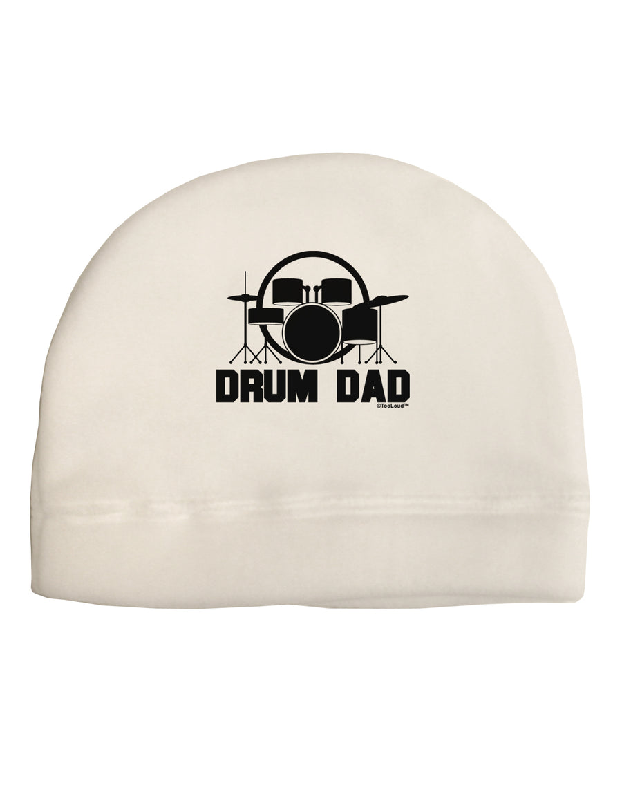 Drum Dad Adult Fleece Beanie Cap Hat by TooLoud-Beanie-TooLoud-White-One-Size-Fits-Most-Davson Sales