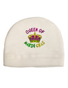 Queen Of Mardi Gras Child Fleece Beanie Cap Hat-Beanie-TooLoud-White-One-Size-Fits-Most-Davson Sales