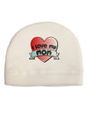 I Love My Mom - Heart Banner Design Adult Fleece Beanie Cap Hat by TooLoud-Beanie-TooLoud-White-One-Size-Fits-Most-Davson Sales