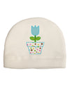 Easter Tulip Design - Blue Child Fleece Beanie Cap Hat by TooLoud-Beanie-TooLoud-White-One-Size-Fits-Most-Davson Sales