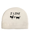 I Like Rooster & Cat Silhouette Adult Fleece Beanie Cap Hat by TooLoud-Beanie-TooLoud-White-One-Size-Fits-Most-Davson Sales