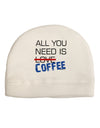 All You Need Is Coffee Adult Fleece Beanie Cap Hat-Beanie-TooLoud-White-One-Size-Fits-Most-Davson Sales