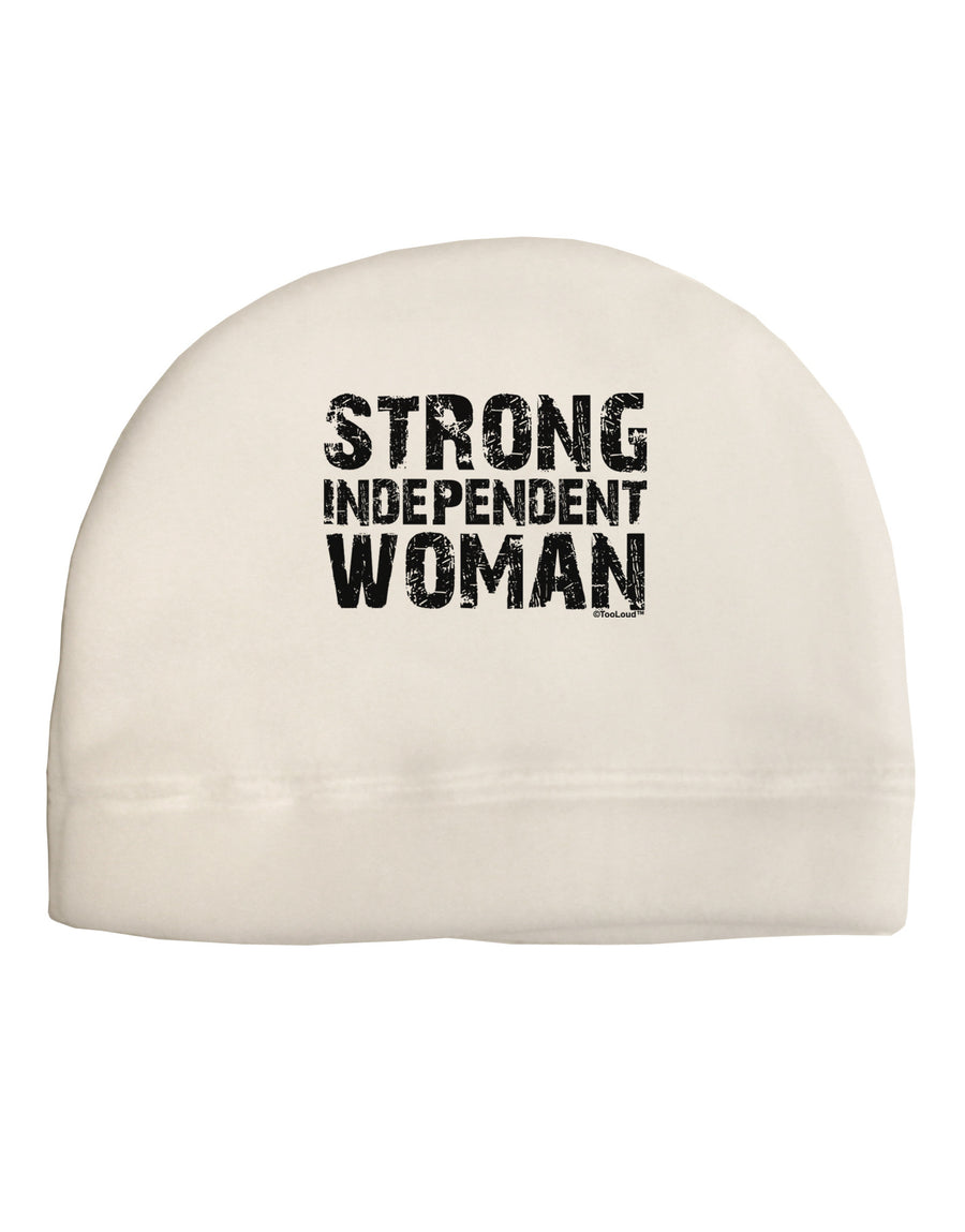 Strong Independent Woman Child Fleece Beanie Cap Hat-Beanie-TooLoud-White-One-Size-Fits-Most-Davson Sales